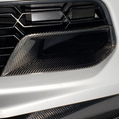 Carbon Fiber Front Brake Duct Inserts Side Vent Trims - Chevrolet Corvette Z06 C7.