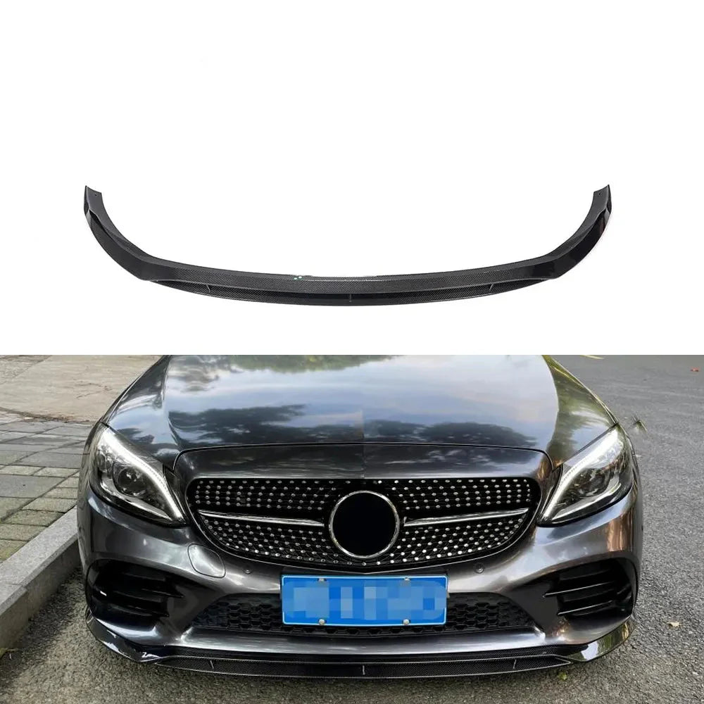 Carbon Fiber Front Lip V1 - Mercedes Benz W205 W206 C43 AMG Sport 2019-2020.