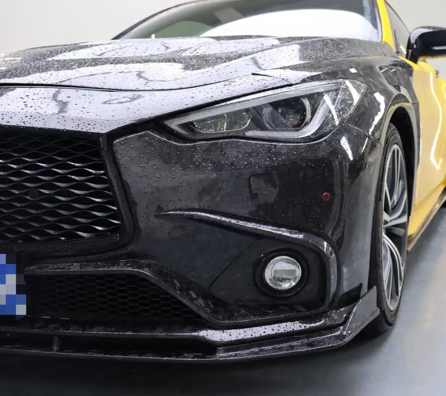 Carbon Fiber Fiber Front Bumper - Infiniti Q60.