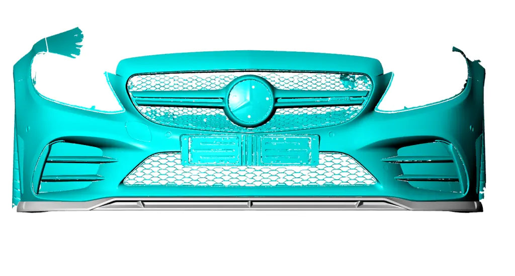 Carbon Fiber Front Bumper Lip V3 - Mercedes Benz C Class W206 C205 A205 C43 AMG 2019-2021.