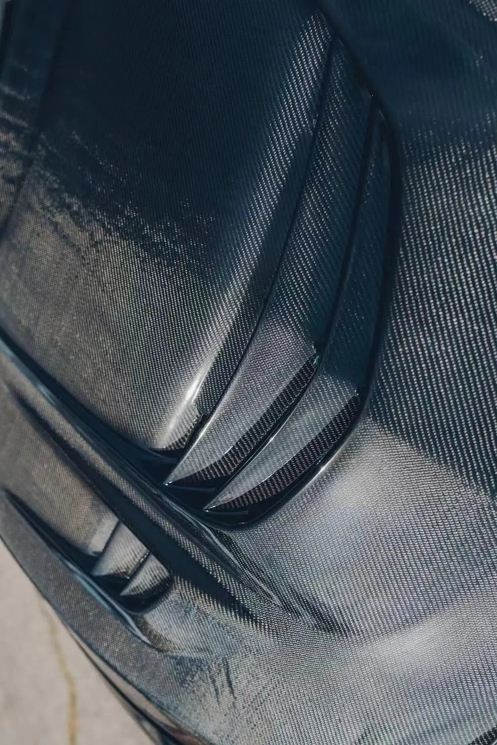 Vented Carbon Fiber Engine Hood - Infiniti Q50.