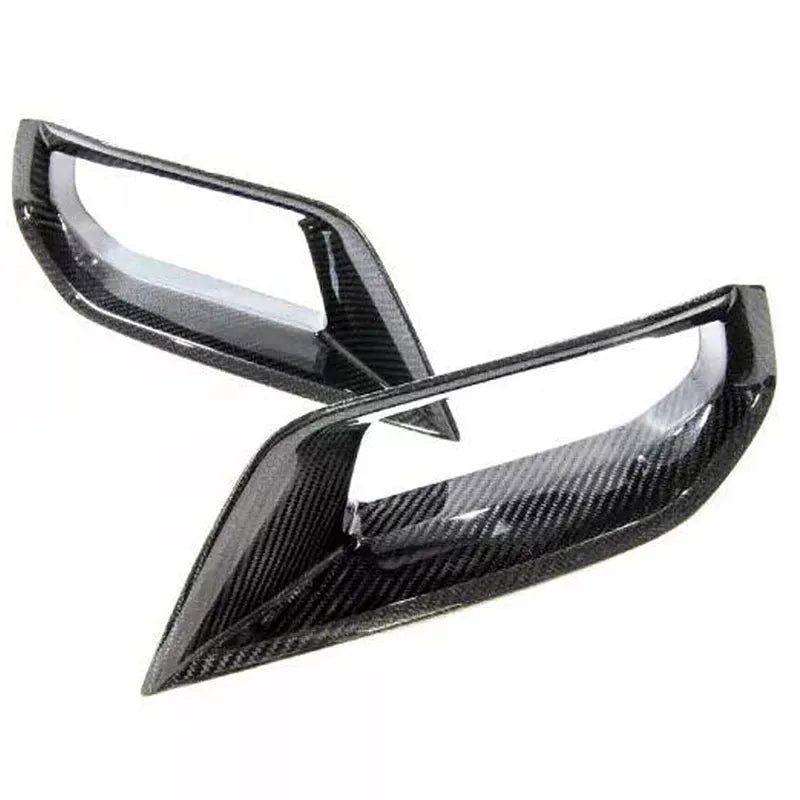 Carbon Fiber Front Brake Duct Inserts Side Vent Trims - Chevrolet Corvette Z06 C7.
