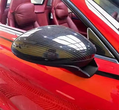 Dry Carbon Fiber Mirror Caps For Porsche 718 Cayman Boxster 2016-2021.