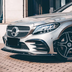 Carbon Fiber Front Bumper Fog Lamp vents- Mercedes Benz A205 C205 C43 AMG Sport 19-20.
