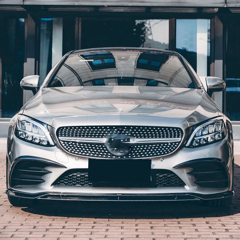 Carbon Fiber Front Bumper Fog Lamp vents- Mercedes Benz A205 C205 C43 AMG Sport 19-20.