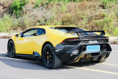Tecnica Style Carbon Fiber Rear Bumper w/ Exhaust - Huracan LP610 LP580 EVO