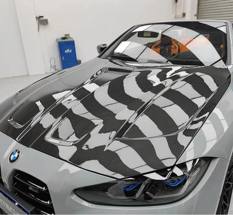 Prepreg Carbon Fiber PT Style Engine Bonnet Hood -  BMW M3 G80 M4 G82 G83