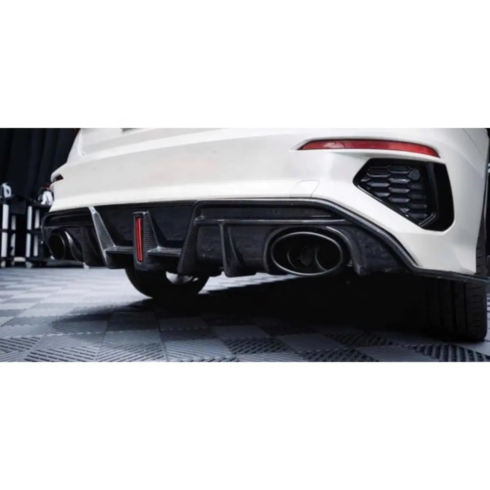 Carbon Fiber Rear Diffuser w/ Brake Light - Audi S Line S3/ A3/ RS3 8Y.