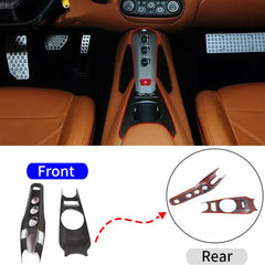 Carbon Fiber Interior  Center Console Gear Cup Holder Panel Cover -Ferrari F12 Berlinetta.