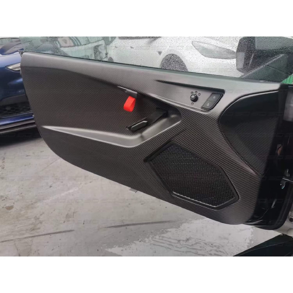 Dry Carbon Fiber Door Panel Cover - Huracan LP580 610 EVO.