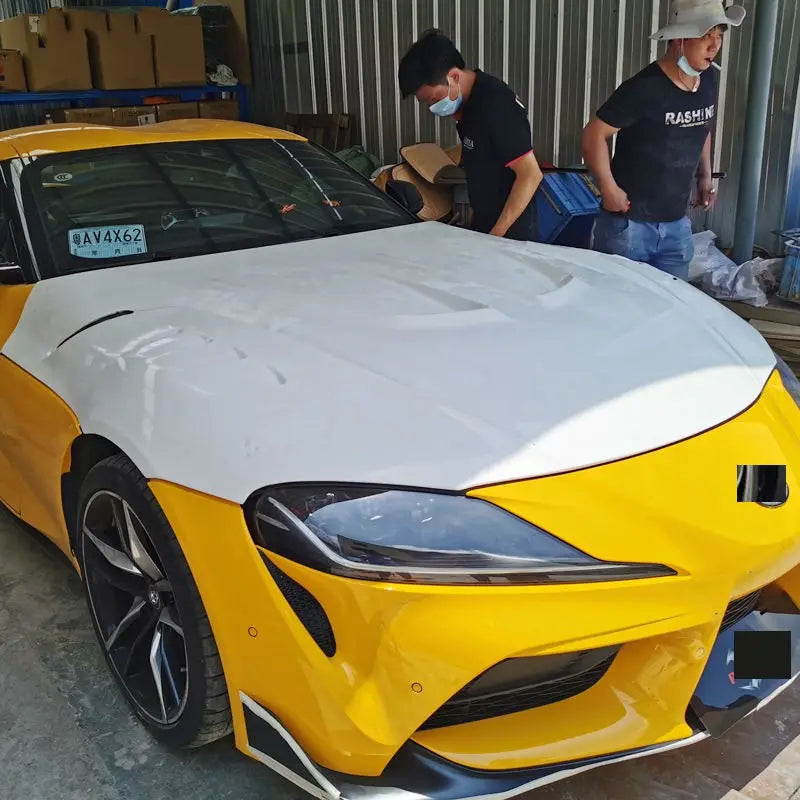 L Style Carbon Fiber Hood Bonnnet - TOYOTA SUPRA A90.