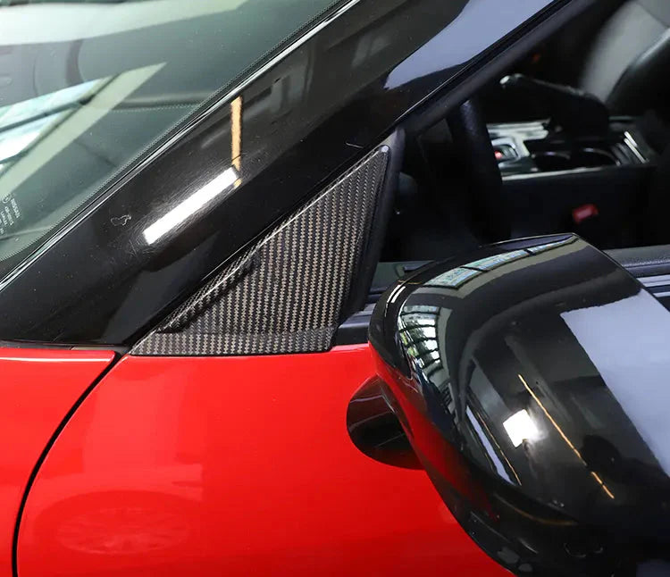 Carbon Fiber Door Wind Window reducter Trim A Pillar - Nissan GTR R35 2008-2016.