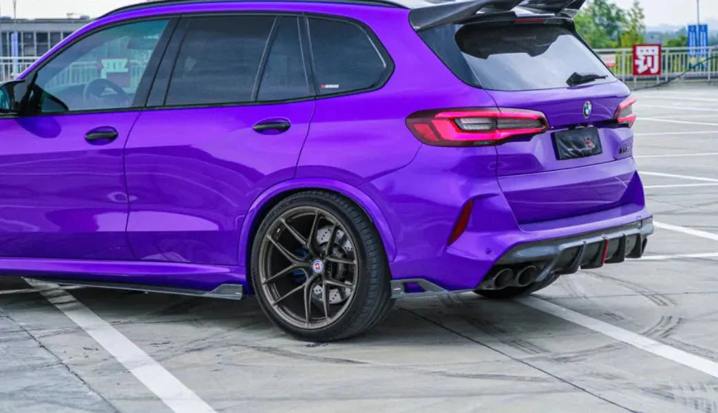 Carbon Fiber AE Style Rear Diffuser W/ LED light - BMW X5M F95 X6M F96 LCI.