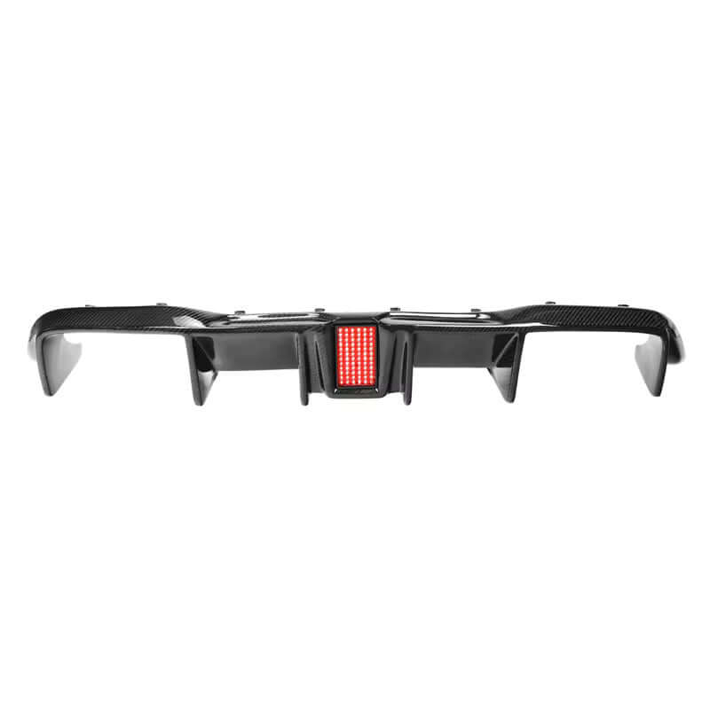 KHF Style Carbon Fiber Rear diffuser w/ Brake Light - BMW F87 M2.