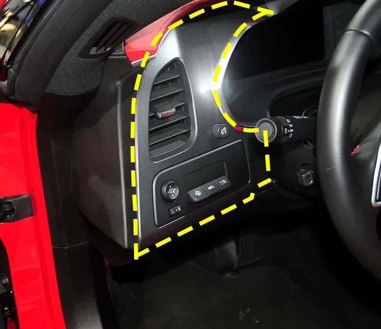 Carbon Fiber interior Headlight Button Panel Cover - Corvette C7 Stingray Z06.