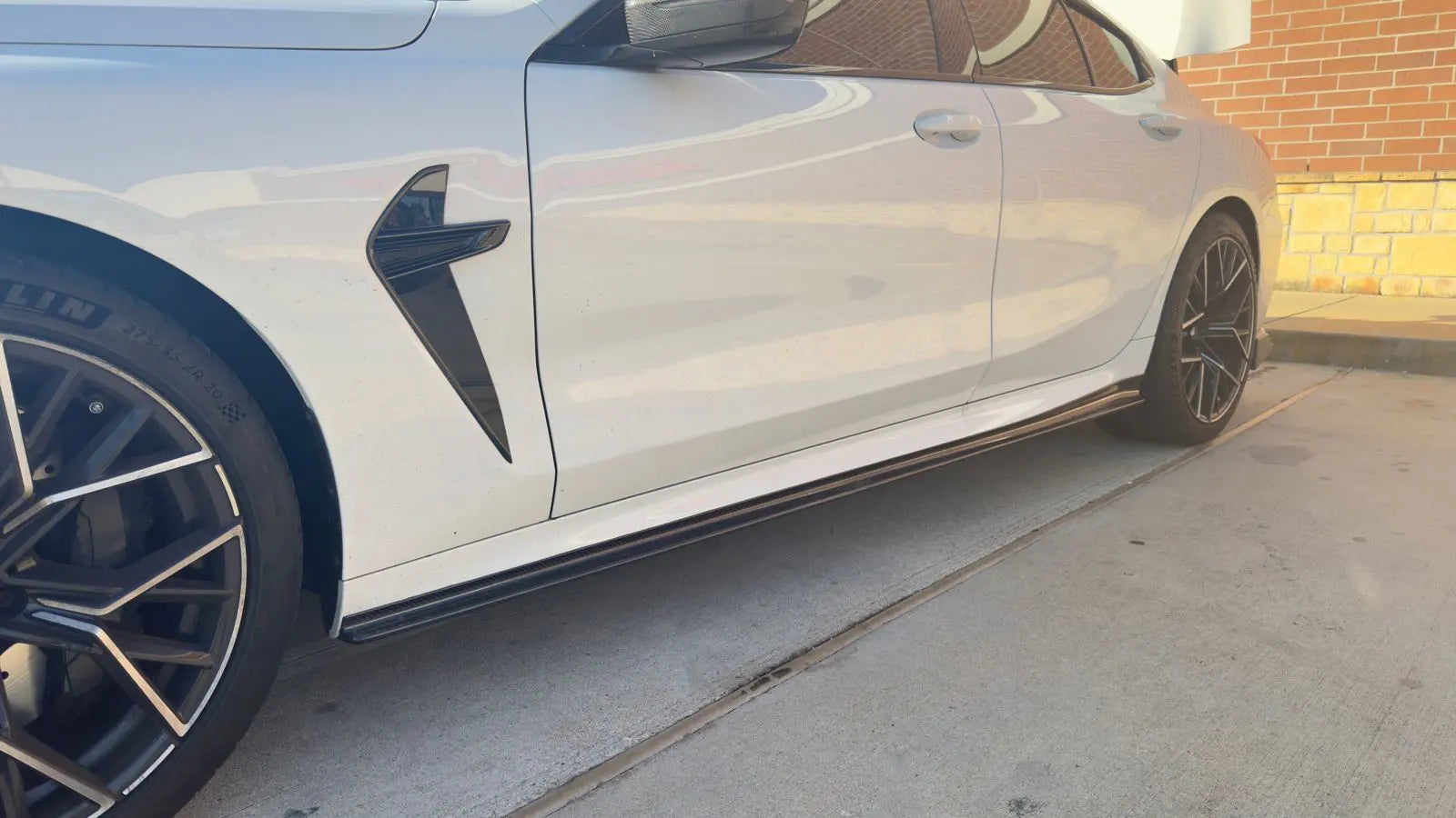 3D Style Carbon Fiber Side Skirts Extensions - BMW 8 SERIES G15 G16 / M8.