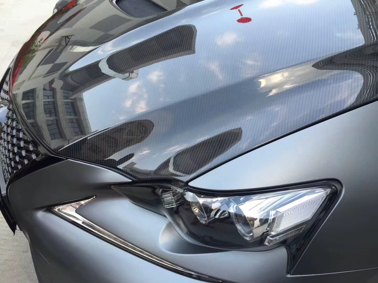 RCF Style Carbon Fiber Vented Hood - 2014-2020 Lexus IS.