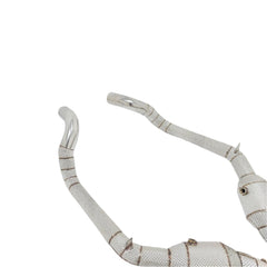 High Flow Sport Cat Downpipe w/ Heat Shield - Porsche Panamera Turbo/Turbo S 970 V8 4.8T.