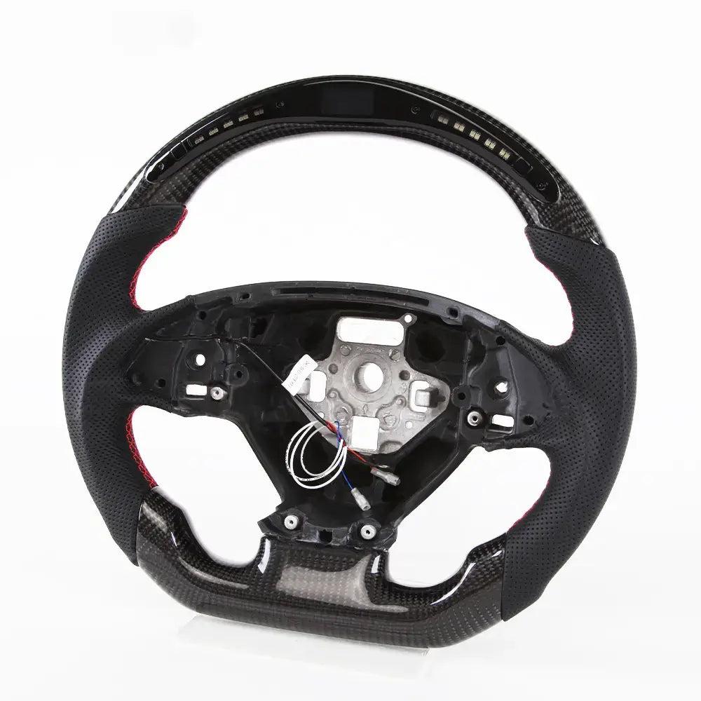 LED Half Carbon Fiber Steering Wheel for Chevrolet Corvette C7.