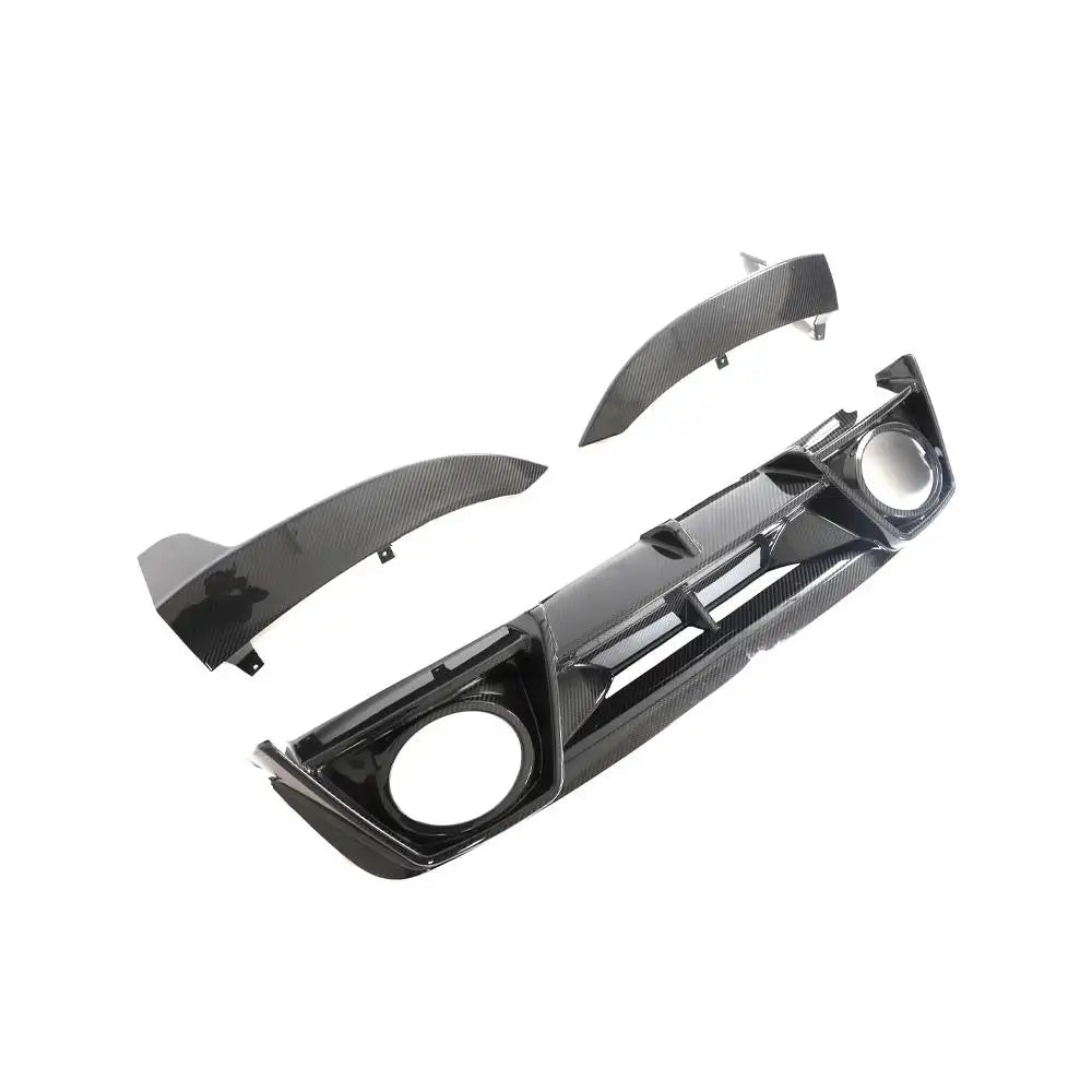 Prepreg Carbon Fiber Rear diffuser w/ Side Canard - Porsche 911 992 Turbo S Coupe 2019-2021.