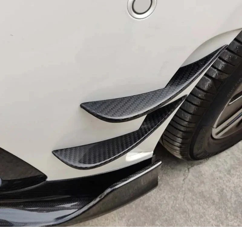 Carbon Fiber Front Bumper Canards - Mercedes Benz W177 a Class Sport A35 Hatchback Sedan.