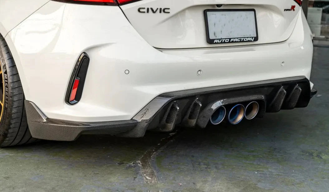 Carbon Fiber Rear diffuser V2 - Honda Civic Type R FL5.