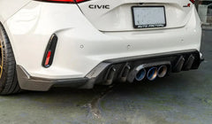 Carbon Fiber Rear diffuser V2 - Honda Civic Type R FL5.
