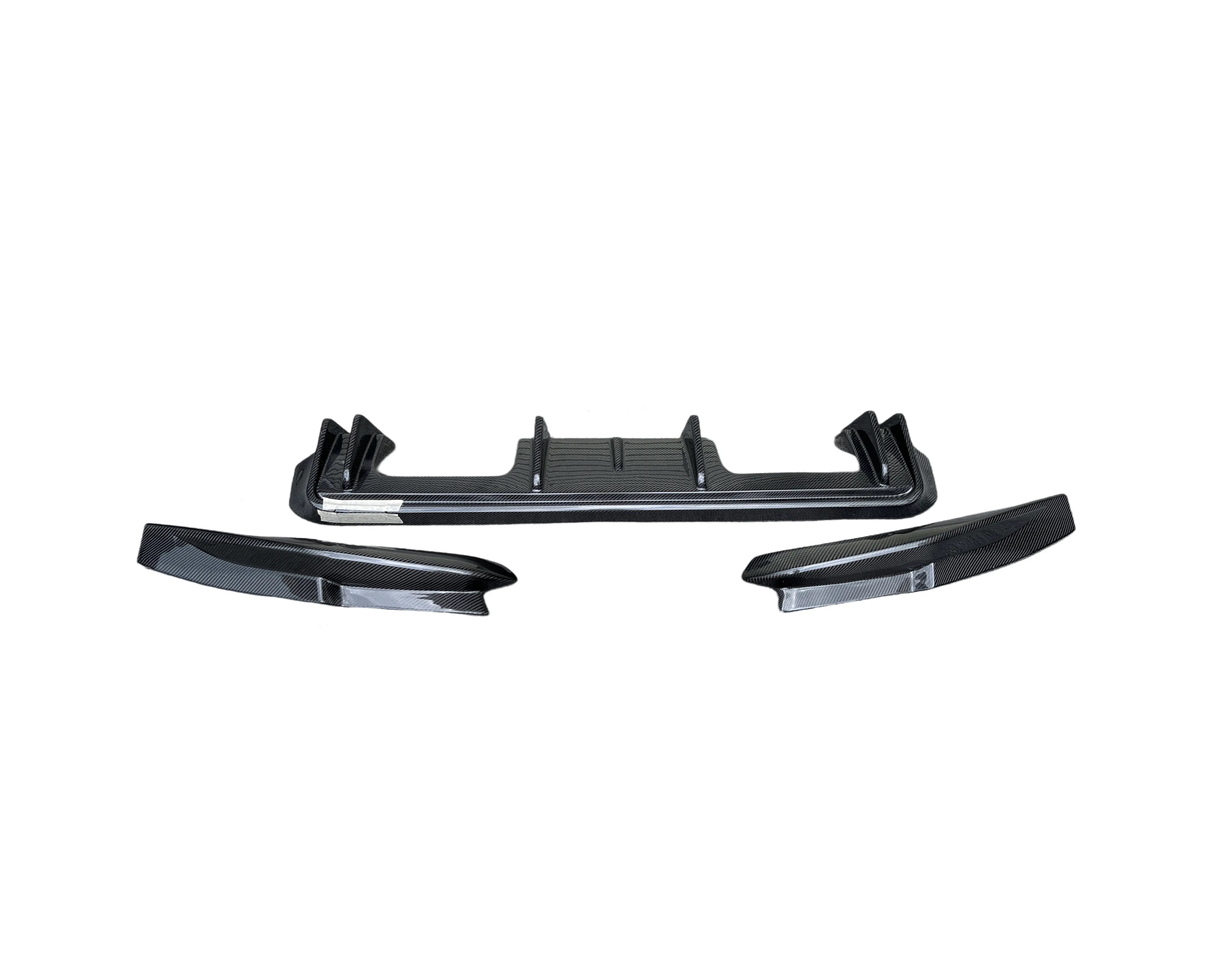 3D Style Carbon Fiber Rear Diffuser + Corner Extension - 2021-2025 BMW G80 M3.