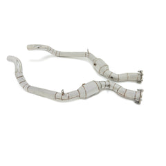 High Flow Sport Cat Downpipe w/ Heat Shield - Porsche Panamera Turbo/Turbo S 970 V8 4.8T.