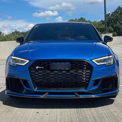 Carbon Fiber Front Bumper Lip For Audi RS3 8V.