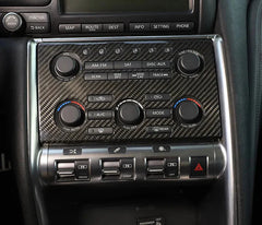 Carbon Fiber Interior Climate and Volume Button Control Panel Trim - Nissan GTR R35 2008-2016.