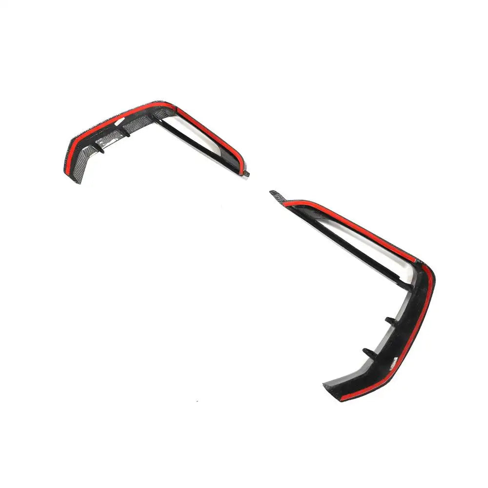 Carbon Fiber Front Bumper Apron Fins - Audi RSQ8 RS Q8 2020 2021.