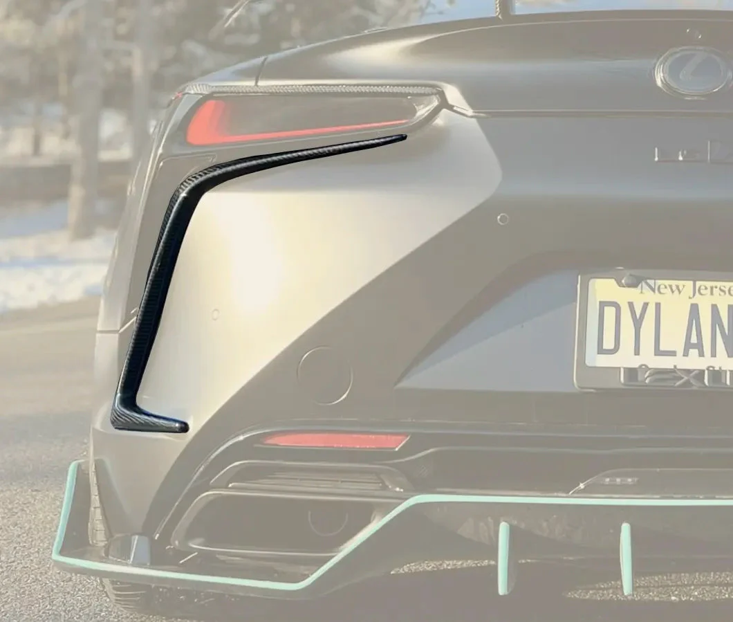 Prepreg Carbon Fiber Rear Bumper Canard - Lexus LC500 LC500H.