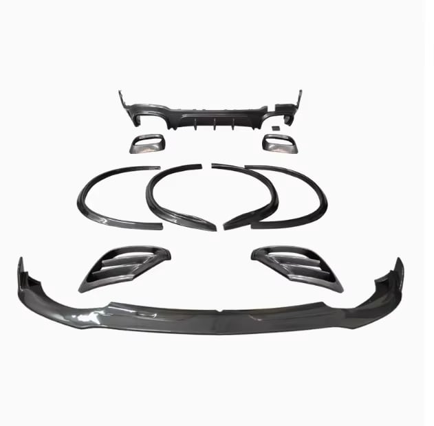 Carbon Fiber B Style Aerodynamic Body Kit - Mercedes-Benz GLC63 SUV 2018-2022.