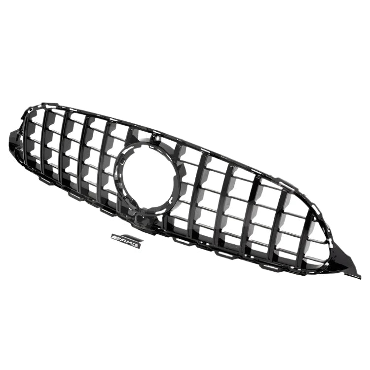 Gloss Black C63 AMG Style Front Grille - 2019-2021 Mercedes Benz C-Class W205 C43.