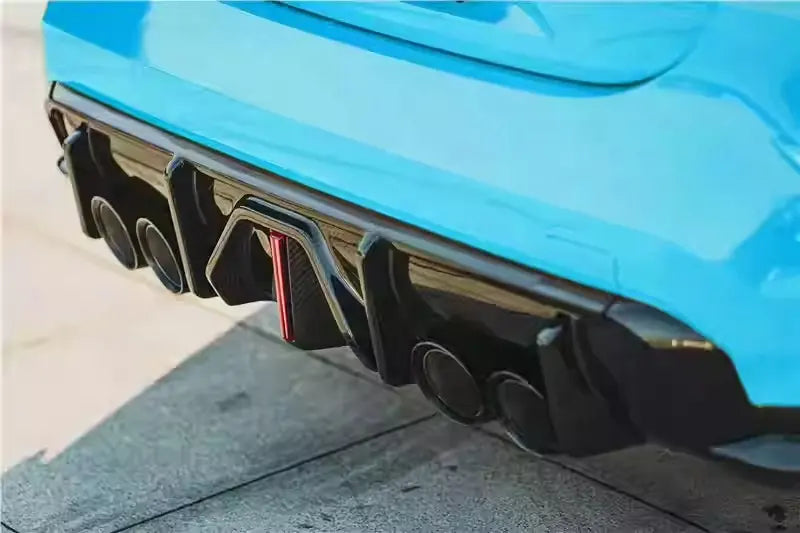 V2 Carbon Fiber Rear Diffuser W/ LED Light - 21-25 BMW G80 M3 G82 G83 M4.