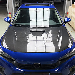 Vented Carbon Fiber Engine Hood - Honda Civic 11th gen 2022-2024.