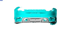 Prepreg Carbon Fiber Rear diffuser w/ Side Canard - Porsche 911 992 Turbo S Coupe 2019-2021.