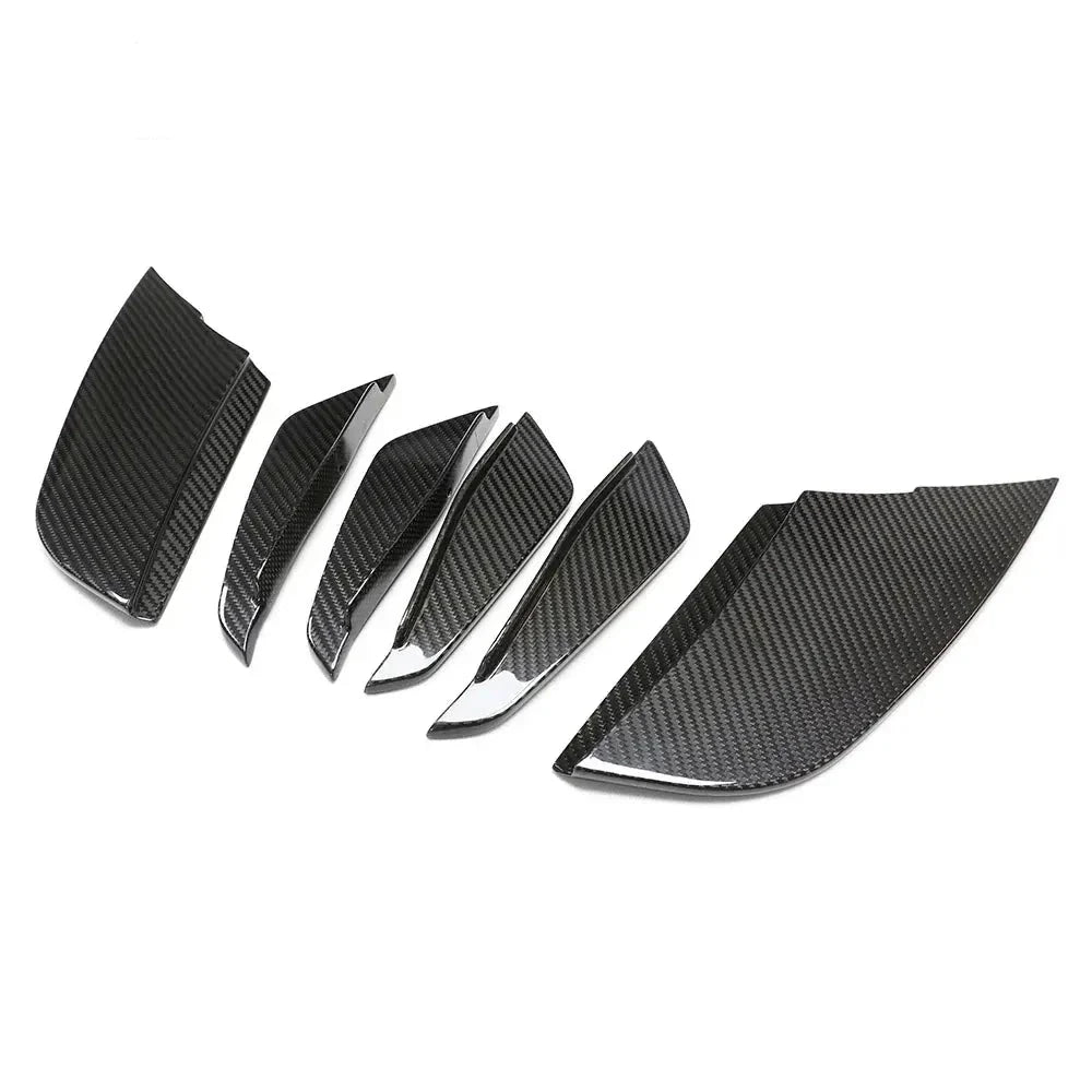 Dry Carbon Fiber Side Bumper Trims Air Vent Canards - BMW G87 M2.
