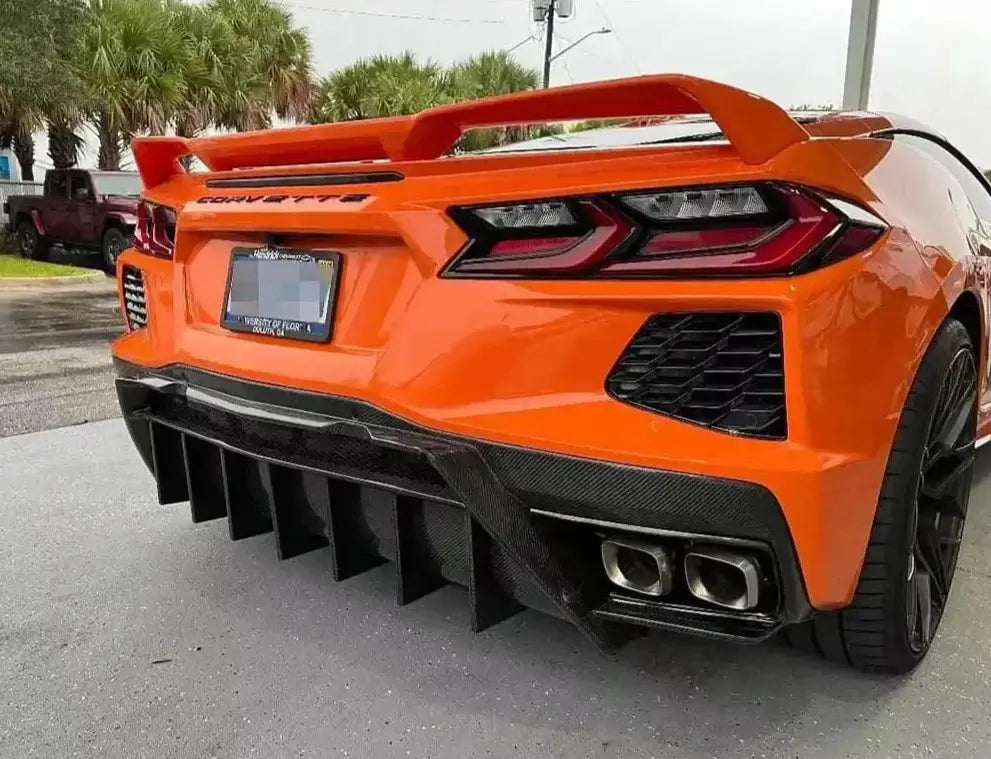 Carbon Fiber Diffuser V2 - Corvette C8.