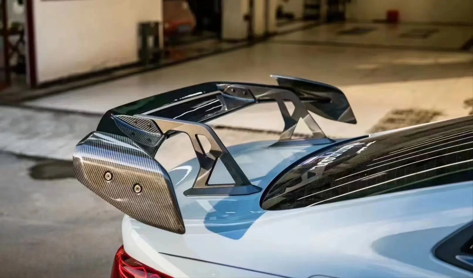 AD Style Carbon Fiber Swan Neck Wing V3 - BMW G87 M2 G80 M3 G82 M4.