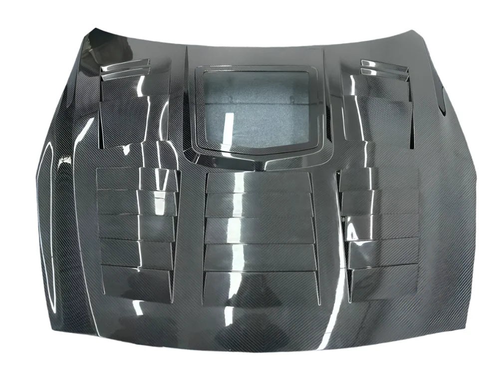 V2 Carbon Fiber Vented Hood w/ transparent window - 2008-2016 Nissan GTR R35.