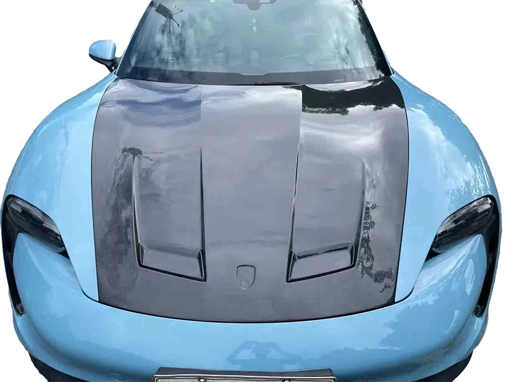 Carbon Fiber vented Front Hood Bonnet - Porsche Taycan 9J1 Turismo RWD/4S/GTS/Turbo/S.