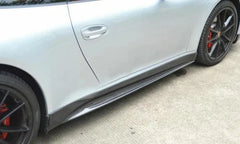 V style Carbon Fiber Side Skirt Extension - Porsche 911 Carrera 991 991.1/991.2 GT3 2012-2015.