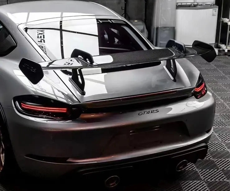 Dry Carbon fiber Rear GT4RS Style Wing - Porsche 718 Boxster / GT4RS.