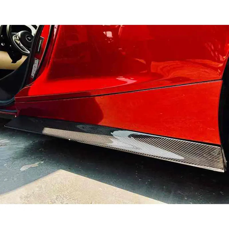 Prepreg Carbon Fiber Side Skirt Door Extensions Set V2 - Mclaren GT.