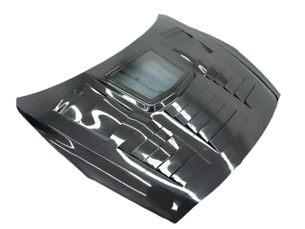 V2 Carbon Fiber Vented Hood w/ transparent window - 2008-2016 Nissan GTR R35.