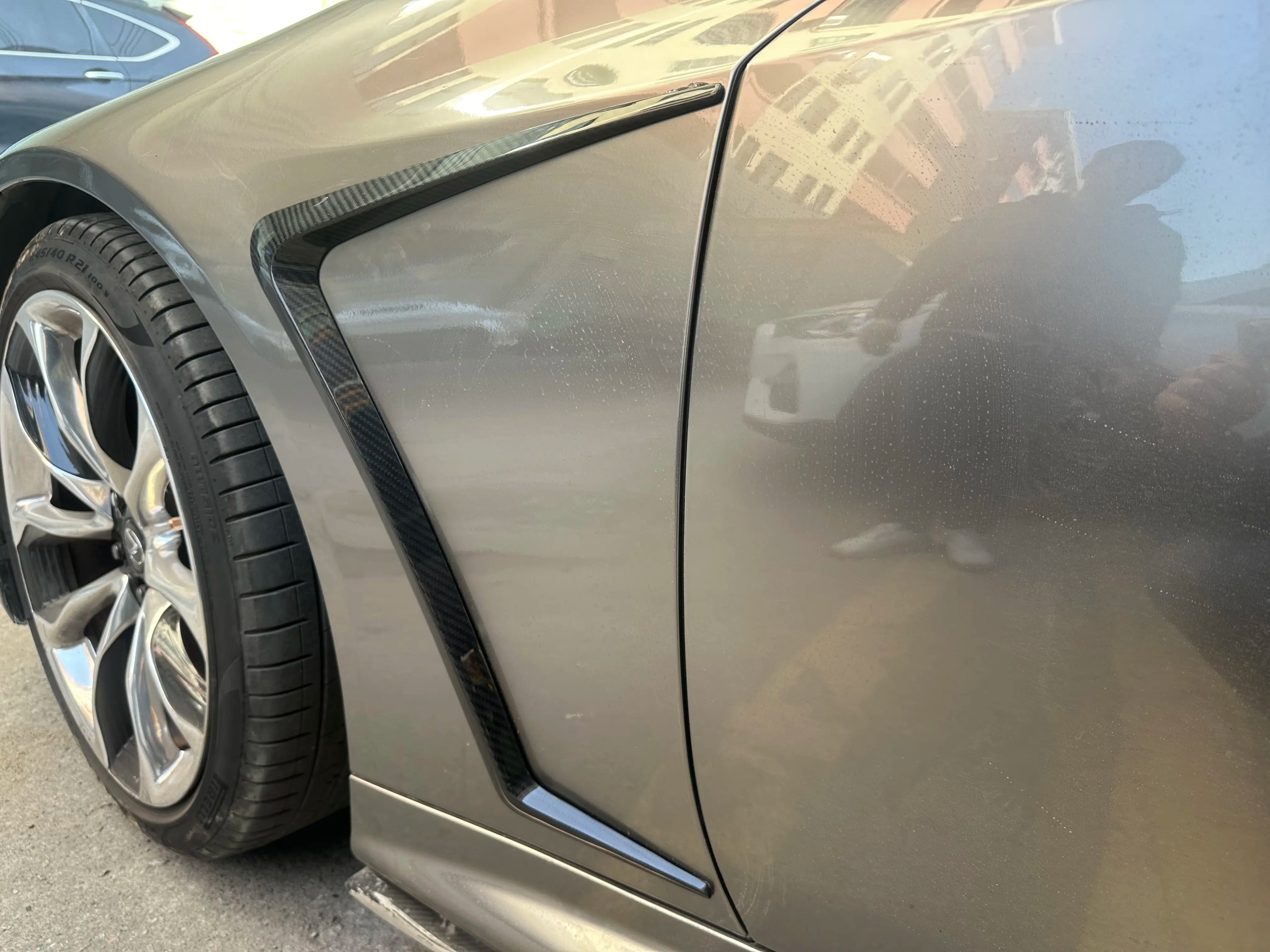prepreg Carbon Fiber Side Fender Canards Trim - Lexus LC500 LC500H.