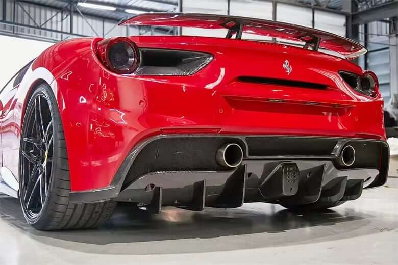 N style Carbon Fiber Rear Diffuser - Ferrari 488/  GTB / Spyder.