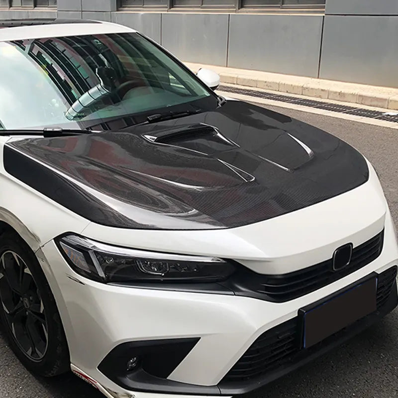 Carbon Fiber Engine Bonnet Vented Hood V2 - Honda Civic 11th Gen.